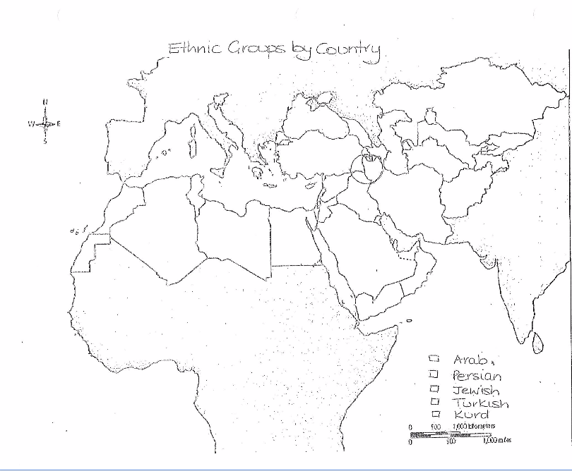 Ethnic Map Of Middle East